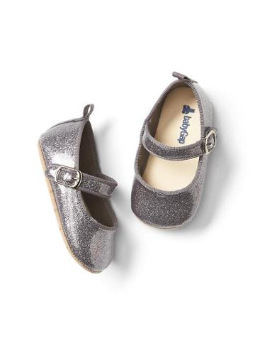 Gap Glitter Dust Mary Janes - Sparkle Grey