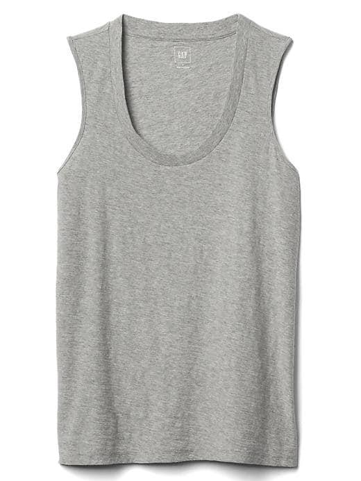 Gap Women Scoopneck Tank - New Heather Grey