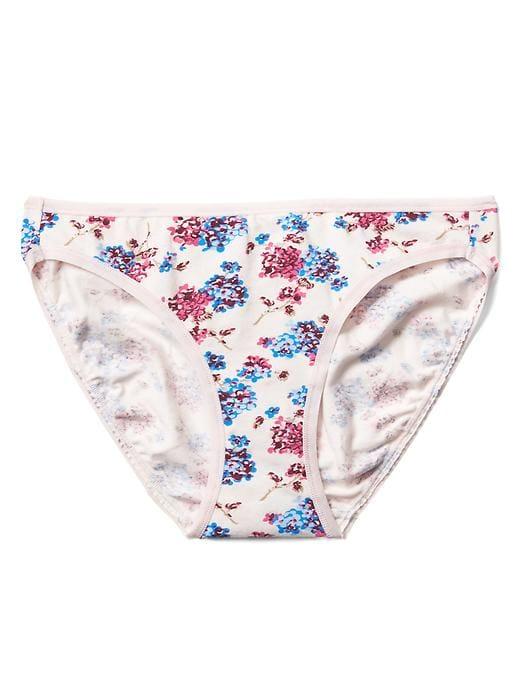 Gap Women Stretch Cotton Low Rise Bikini - Pink Floral