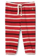 Gap Striped Jersey Pants - Modern Red
