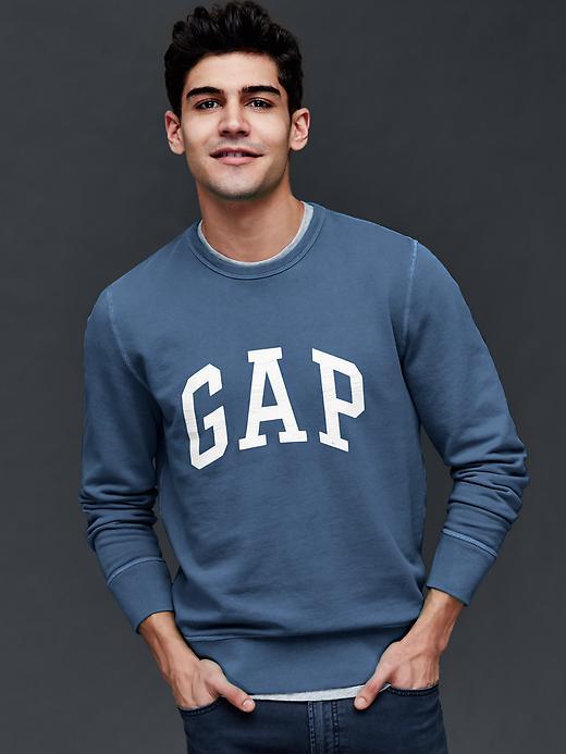 Gap Men Logo Crew Sweatshirt - Military Blue