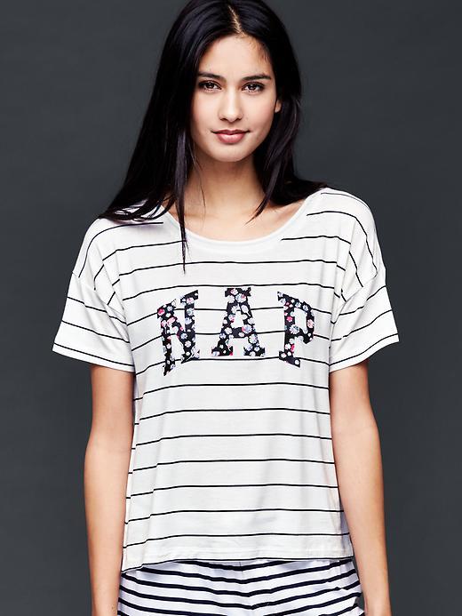 Gap Women Modal Mix And Match Tee - Black Stripe