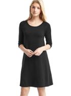 Gap Softspun Knit Raglan T Shirt Dress - True Black