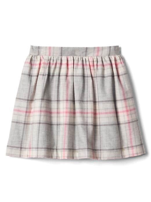 Gap Plaid Flannel Flippy Skirt - Pink Plaid