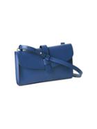 Gap Women Faux Leather Envelope Crossbody Bag - Blue
