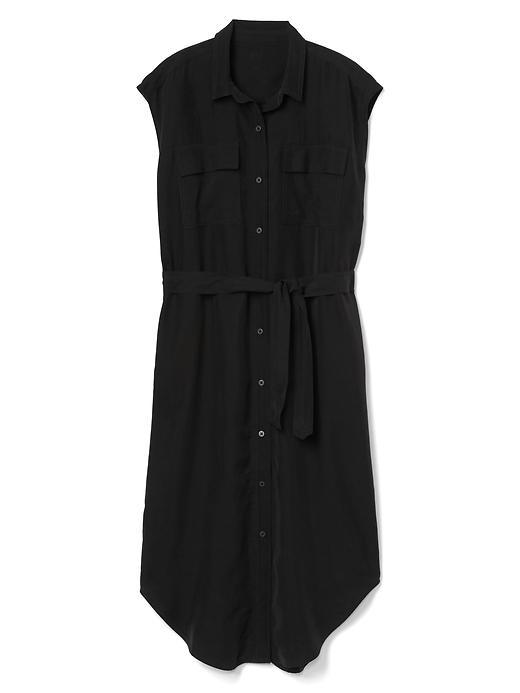 Gap Women Cap Sleeve Midi Shirtdress - True Black