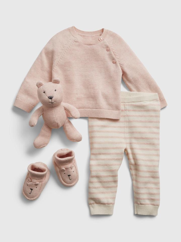 Baby Sweater Outfit Set With Brannan Bear
