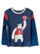 Gap Graphic Slub Football Tee - Royal Teal