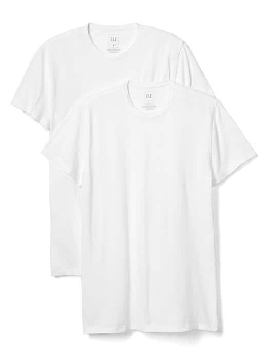 Gap Men Cotton Crewneck Tee 2 Pack - White