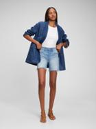 6 High Rise Cheeky Midi Shorts With Washwell