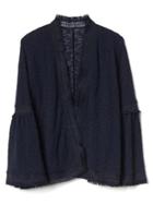 Gap Women Bell Sleeve Fringe Cardigan - True Indigo