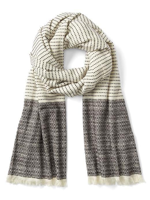 Gap Women Cozy Textured Fringe Scarf - New Off White