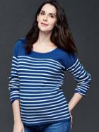 Gap Brooklyn Stripe Scoop Sweater - Blue Stripe