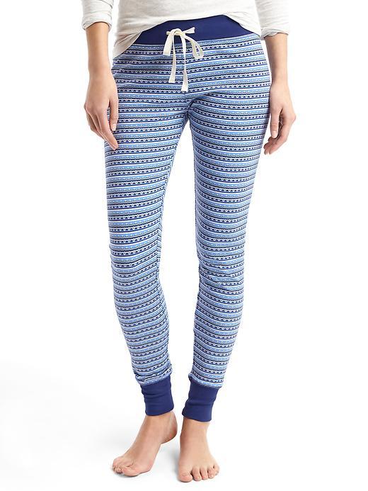 Gap Women Soft Cotton Print Leggings - Fairisle Blue