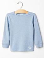 Gap Logo Sueded Tee - Blue Heather