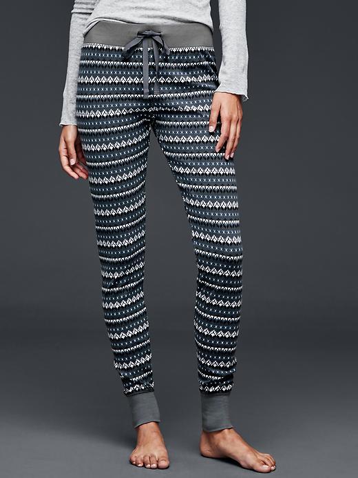 Gap Women Printed Cotton Leggings - Nordic Geo Cast Iron