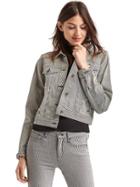 Gap Women 1969 Railroad Stripe Icon Short Denim Jacket - Railroad Stripe