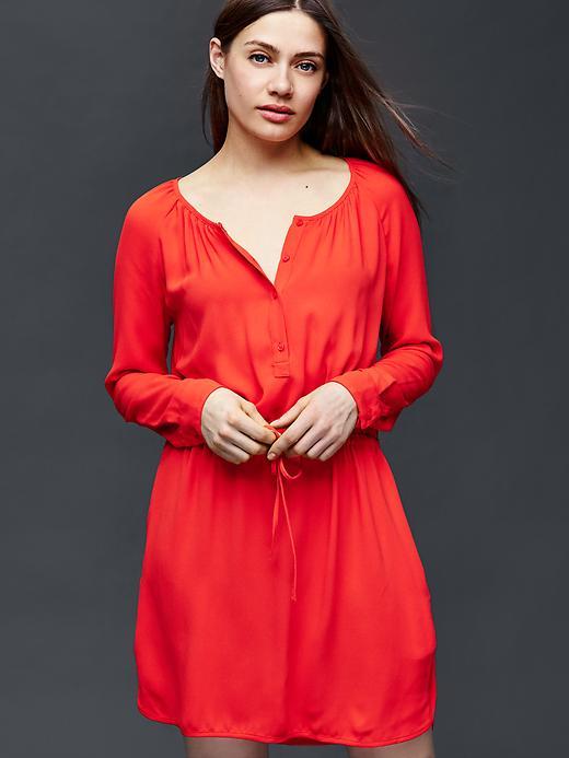 Gap Women Soft Shirtdress - Hot Red