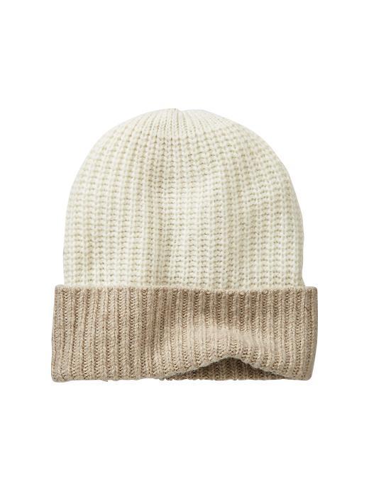 Gap Colorblock Ribbed Beanie - Cream