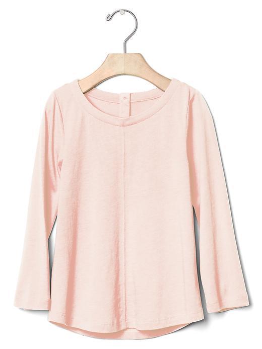 Gap Luxe Hi Lo Seam Tee - Silk Powder