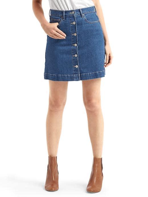 Gap Women 1969 Denim Mini Skirt - Medium Indigo