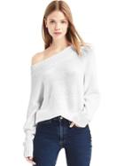 Gap Women Relaxed Open Neck Sweater - Optic White