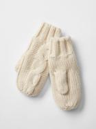 Gap Cable Knit Mittens - French Vanilla