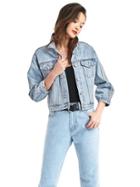 Gap Women The Archive Re Issue Crop Denim Jacket - Light Indigo
