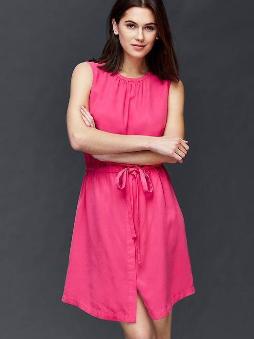 Gap Women Tencel Sleeveless Tie Dress - Jellybean Pink