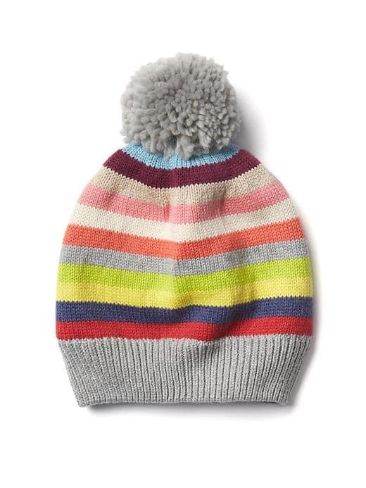 Gap Crazy Stripe Pom Pom Hat - Crazy Stripe