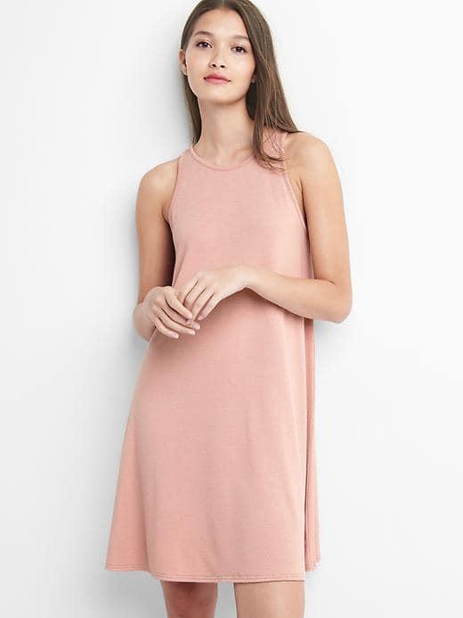 Gap Women Softspun A Line Tank Dress - Willow Pink