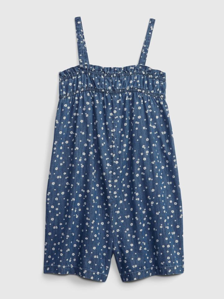 Kids Denim Romper With Washwell