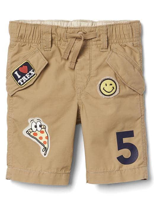 Gap Poplin Skater Shorts - Cargo Khaki
