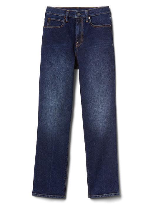 Gap Women High Rise Real Straight Jeans - Dark Indigo