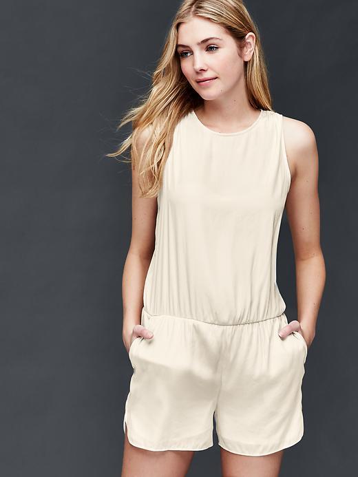 Gap Women Tank Romper - Off White