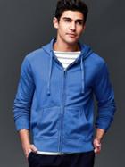 Gap Men Solid Baseball Zip Hoodie - Electric Blue