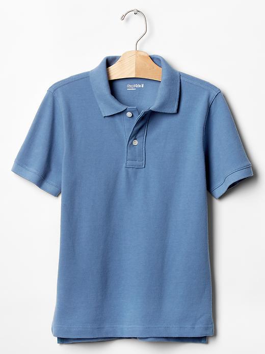 Gap Solid Pique Polo - Soft Corn Flower