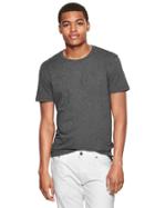 Gap Mens Crewneck Short Sleeve Solid Color T Shirt - Dark Charcoal