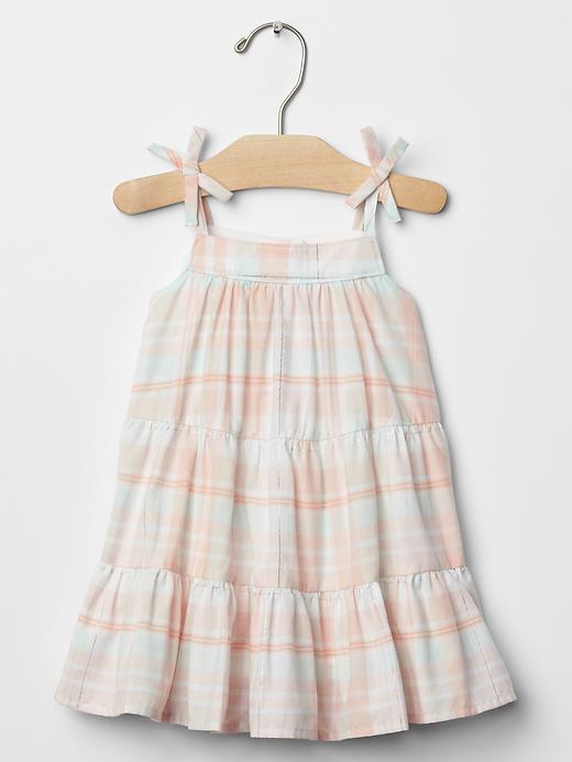 Gap Shimmer Stripe Bow Dress - White