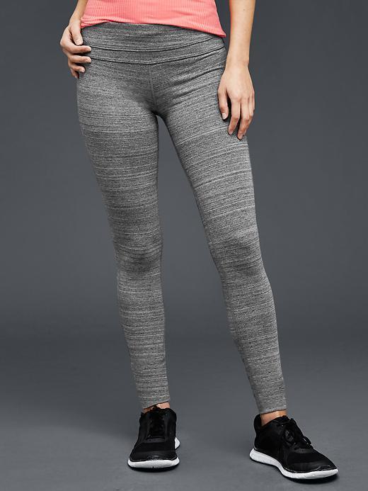 Gap Women Gapfit Gfast Cotton Leggings - Space Dye Grey Marl