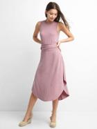Gap Women Wrap Belt Midi Dress - Elle Pink