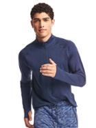 Gap Men Brushed Tech Jersey Half Zip Pullover - Blue Indigo