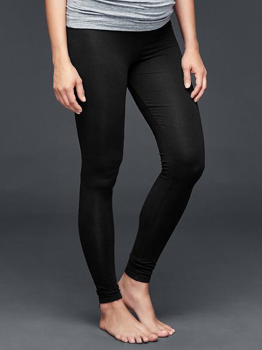 Gap Women Full Panel Modal Leggings - True Black