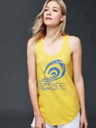 Gap Women Tailgate Surfrider Graphic Tank - Canary Yellow