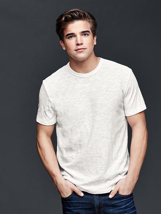 Gap Men Heathered T Shirt - New Off White