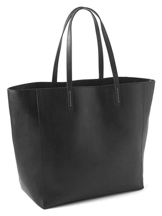 Gap Women Large Faux Leather Tote - Black