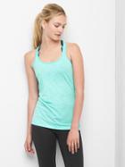 Gap Women Breathe Slub Racerback Tank - Aqua Glaze