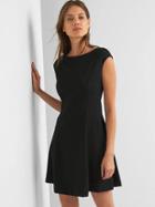 Gap Ponte Cap Sleeve Dress - True Black