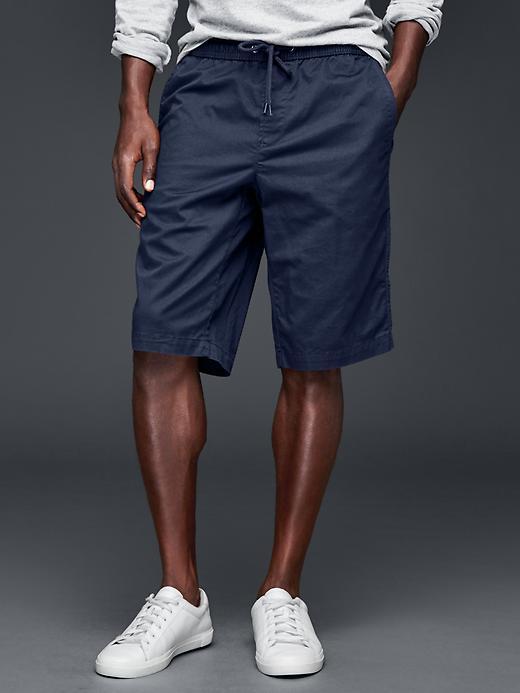 Gap Men Lived In Twill Jogger Shorts 12" - Navy