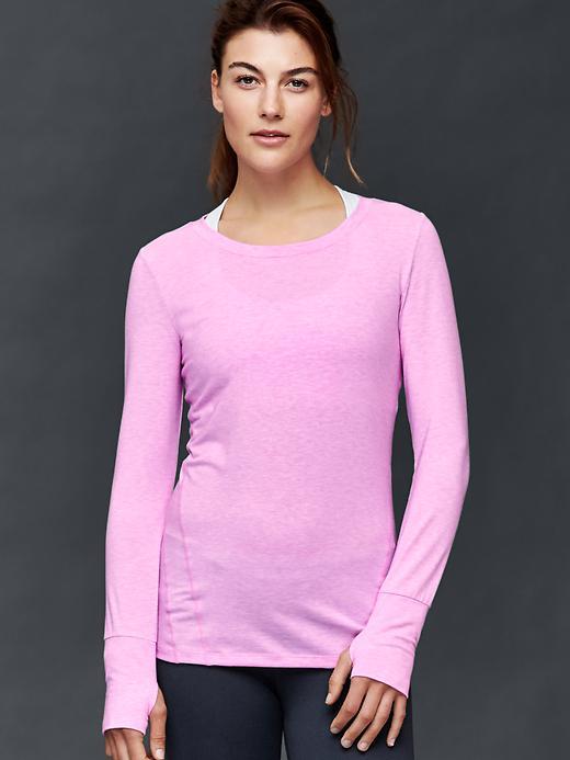 Gap Women Gapfit Breathe Long Sleeve Tee - Glowing Pink